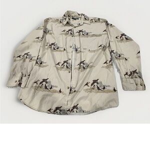 Outdoor Life Men’s Pheasant Hunting Print Button Down Shirt - Size L